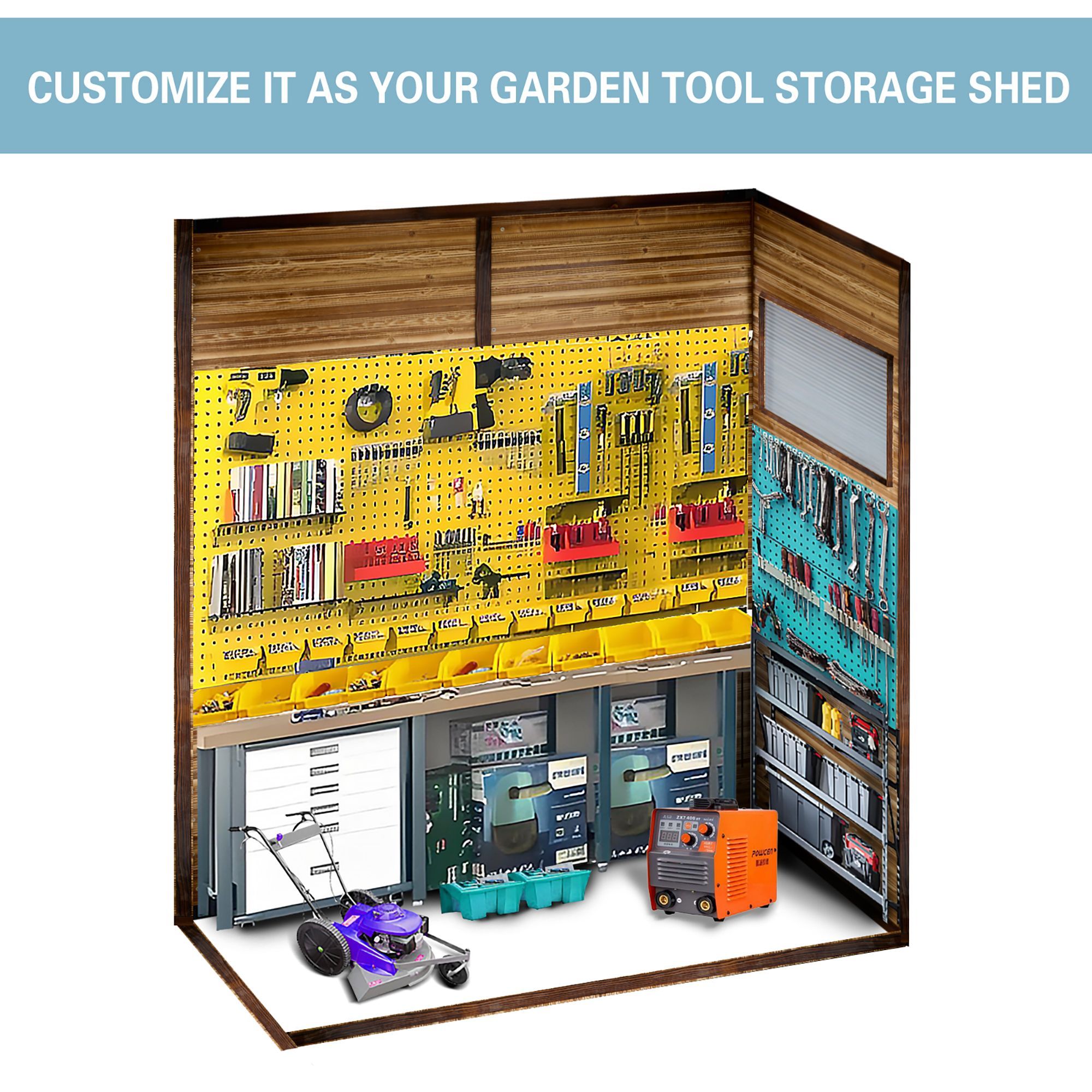3*5FT Iron-Wood Combination Tool Shed – A Perfect Blend of Nature and Functionality