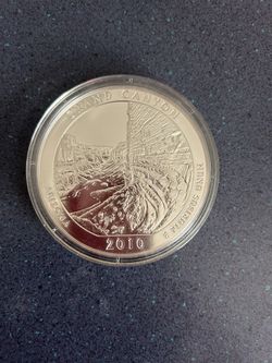 2010 Silver 5 ounce Grand Canyon America the Beautiful coin
