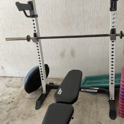 Bench,Weights, And Bar