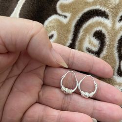 Real Silver Hoop Earring $18’ $23