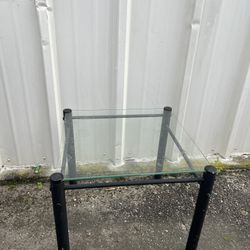 glass side table