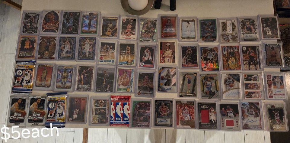 Basketball Cards 1970s to 2025 rc relic hof sn chrome prizm $5 each card
