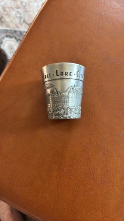 Pewter shot glass or toothpick holder Salt Lake City