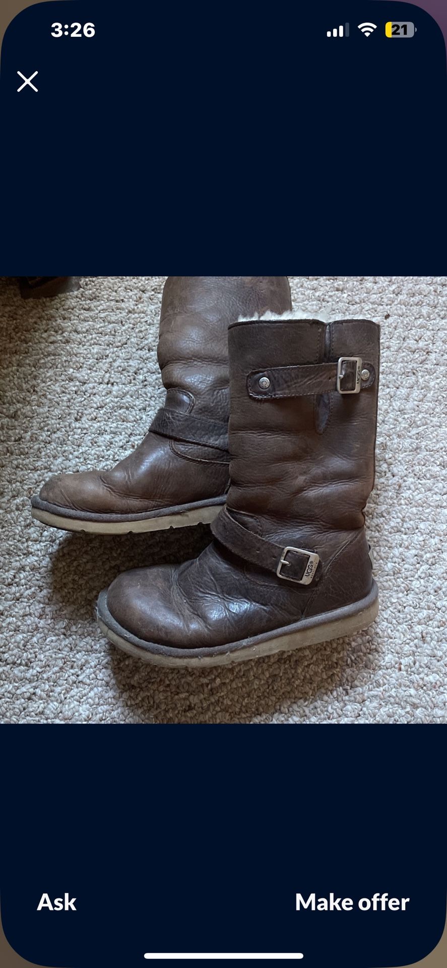 Women’s Leather Uggs size 8