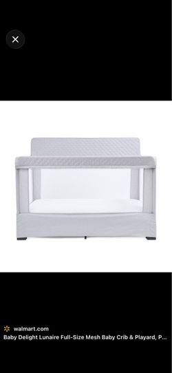 Baby Delight Lumaire™ XL Mesh Crib & Playard（加大号婴儿床/游戏围栏）。