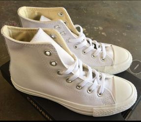 Leather Converse hi top size 9