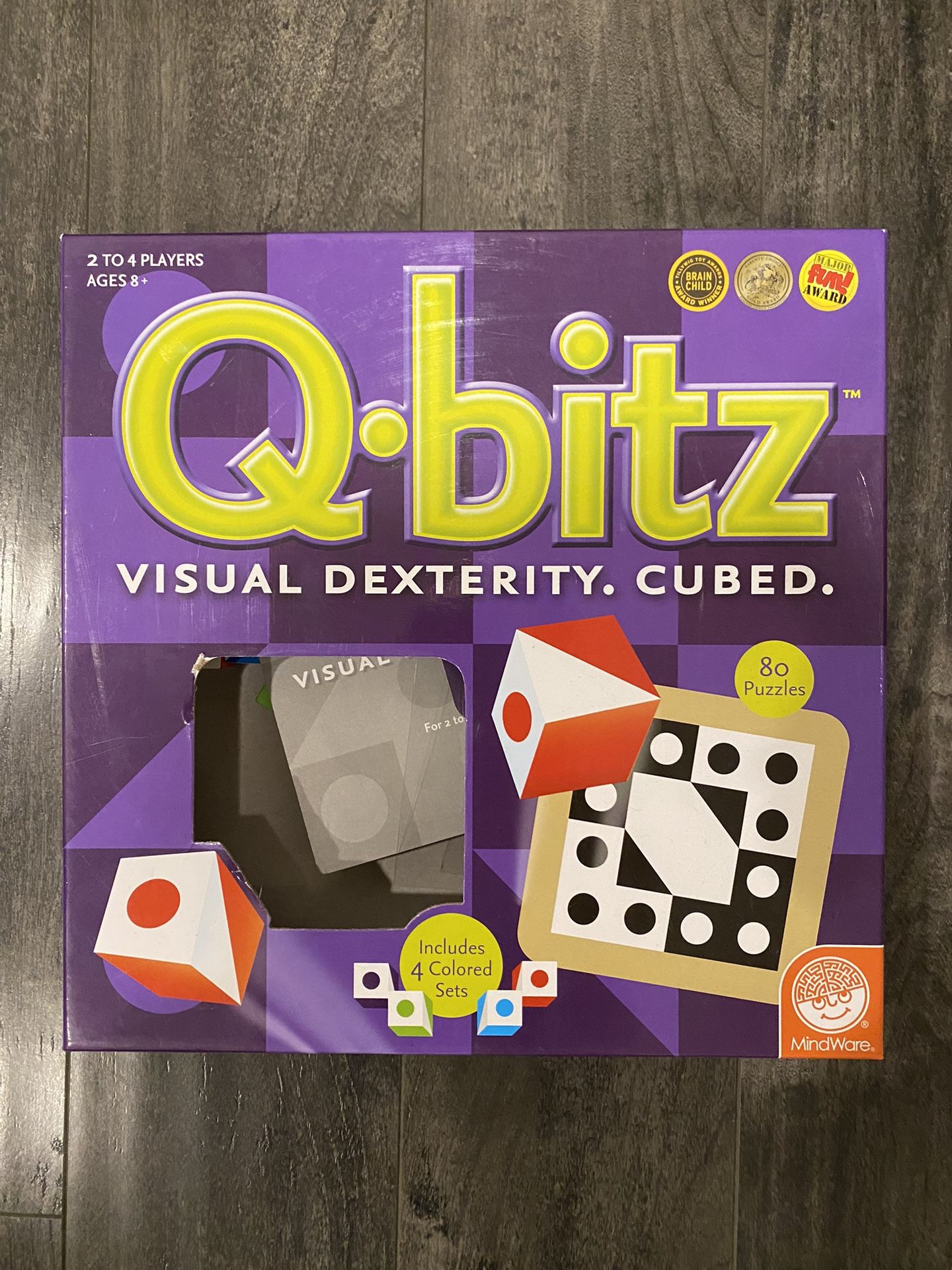 Mindware Q-Bitz Pattern Matching Fun Board Games for Family Game Night | Ages 8 and up 2-4 Players $18