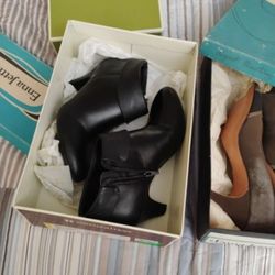 Women's Women's Vintage Heels As Well As Some Boots Sizes Are Around 5  1/2 To Size 6 The Heels Are 4 1/2 B They're Pretty Much Brand New  $60 For All