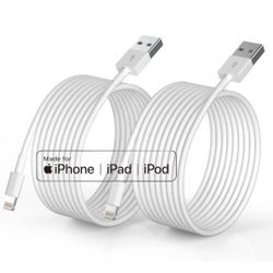 2 Pack- 6.6 Feet IPhone Charger [Apple MFi Certified], Fast Lightning Cable for Long Cord, Apple Charging Cord for iPhone 12/11 Pro/11/XS MAX/XR/8/7/6
