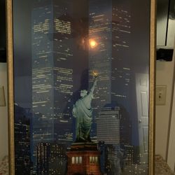 Twin Tower Poster In Frame