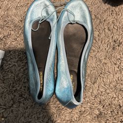Authentic Saint Laurent Metallic Flats Size 37.5