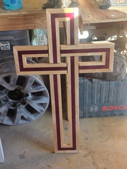 Custom built wooden cross