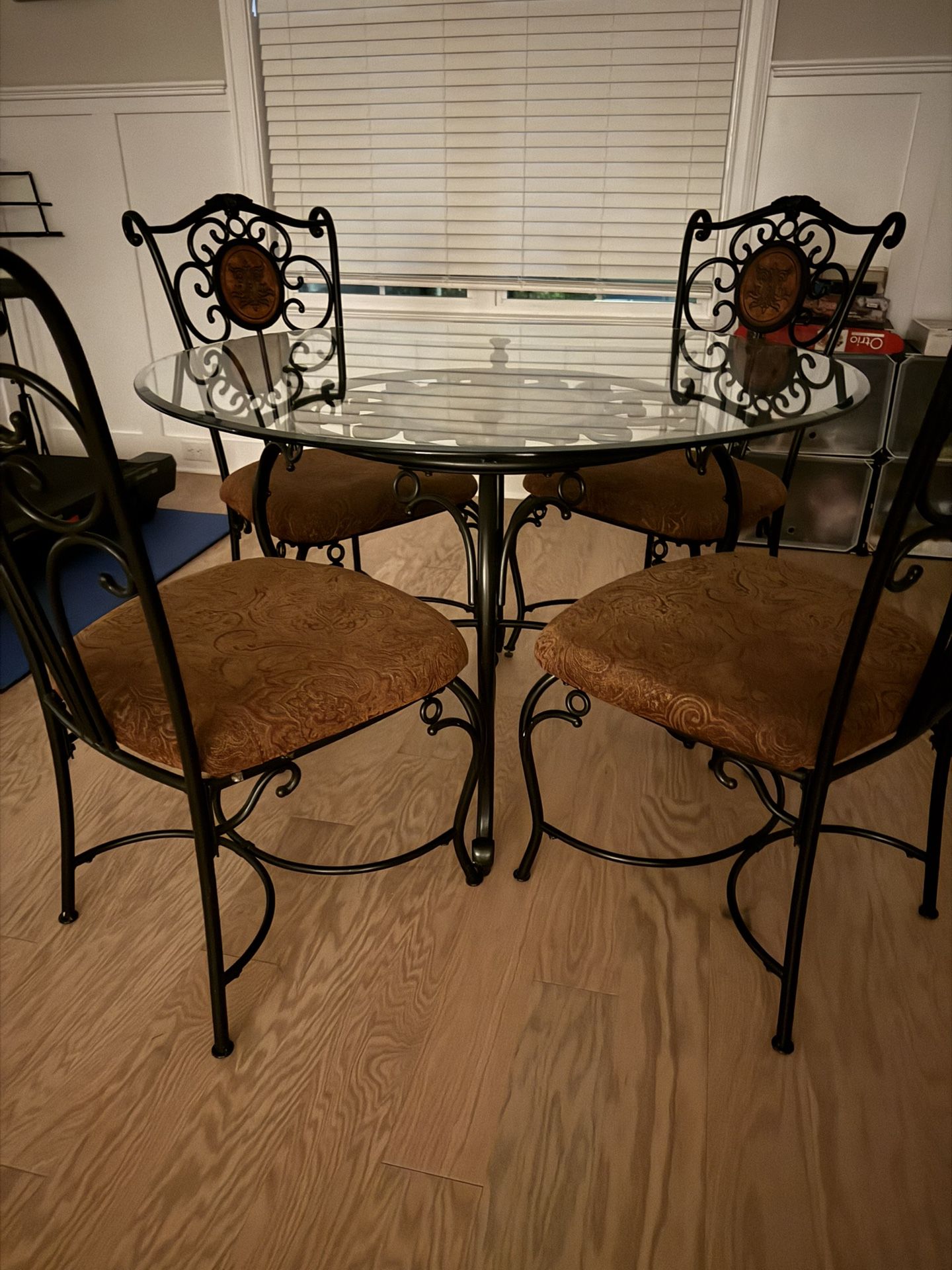 Ashley Glass Dining Table and 4 Chairs $225