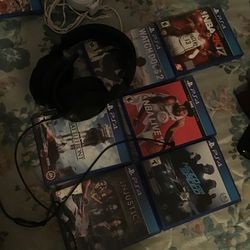 Games For PS4 Shoot Offers And Headset Like New