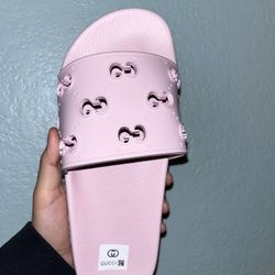 Pink Gucci Slides