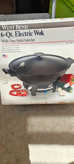 NEW ...West Bend 6-Quart Electric Wok (Model No. 79117) with a non-stick interior