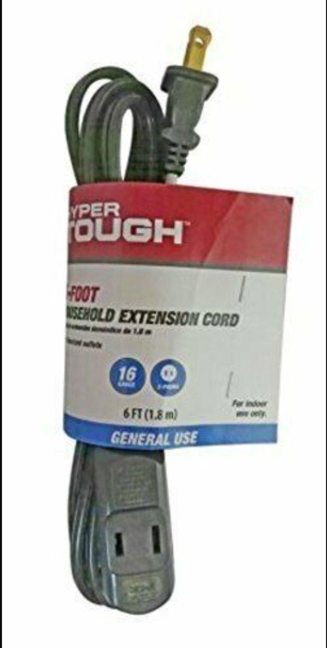 *NEW* HYPER TOUGH- 6 foot General use extension cord