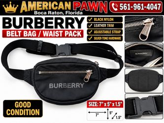 Burberry Black Nylon Belt Bag / Waist Pack - Good Used Condition