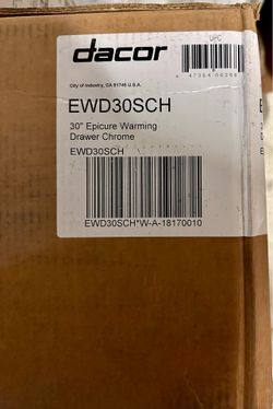 Dacor Epicure Electric Warming Drawer Model EWD30SCH