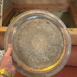 Ornate Silver Serving Tray