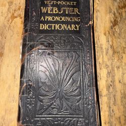 Antique 1899 Hill’s Vest-Pocket Webster Dictionary 