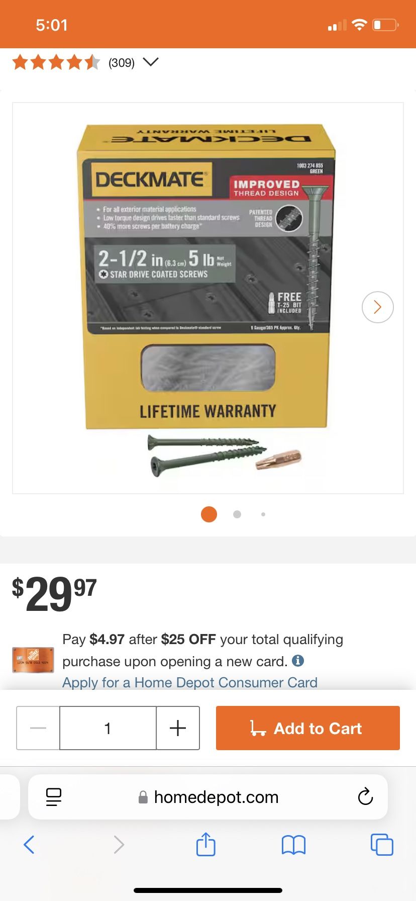 Deckmate Flathead Wood Screws