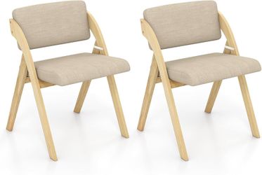 Set of 2 Dining Chairs Folding