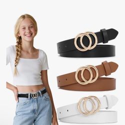 New Young Girls Belts 3 Pack