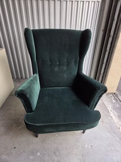 Dark Green IKEA Chase Lounge Chair Nice Winged 