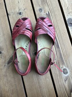 Earth Red Leather Women’s Sandals