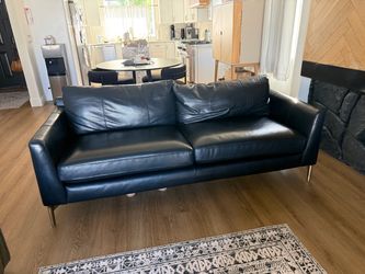 Navy Leather couch