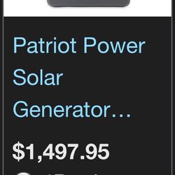 Patriot Solar Powered Generator