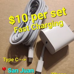 Iphone Fast Chargers ▪︎ Cube & Cable $10 Set 📍San Juan