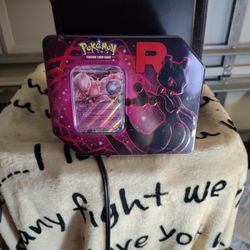 TCG Mewtwo Ex Promo Team Rocket Tin
