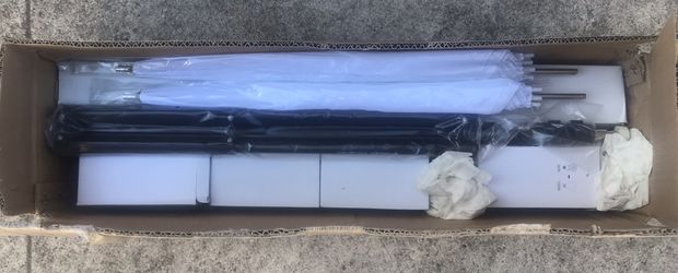 New Background Support with Two Umbrella Lights 