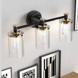 Bathroom Lighting Fixtures Black and Gold 