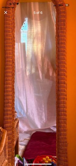 Wicker Hanging Mirror $20