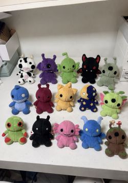 Custom stuffed animals (price depends on size) but they start at $20