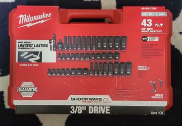 🚨 MILWAUKEE SHOCKWAVE 43‐PC IMPACT SOCKET SET — BRAND NEW