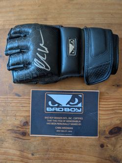 Chris Weidman Signed Autographed Bad Boy MMA Glove, w/COA, UFC Champion 2016