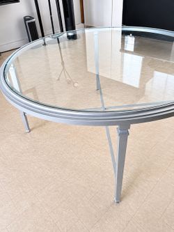 Silver Glass Round Table