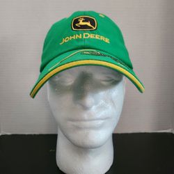 John Deere Solid Green Tractor Snapback Hat Nissun Sun Cap Bader & Sons Co.
