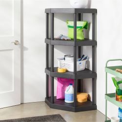(2) Brightroom/Target 4-Tier Corner Shelves - Like New