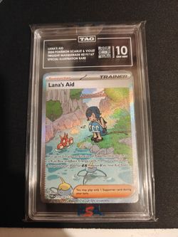 Lana's Aid Pokémon Card TAG Graded 10 Gem Mint
