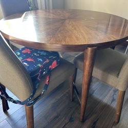 Dania  Round Wooden Dining Table with 3 chairs- Great Condition