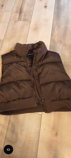 Brown down vest