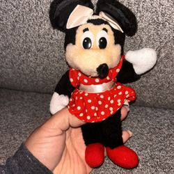Minnie Mouse Vintage 8-inch Plush Polka Dot Dress Applause