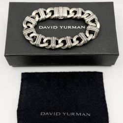 David Yurman 925 Sterling silver Madison Curb 14mm Link Bracelet 7.5”