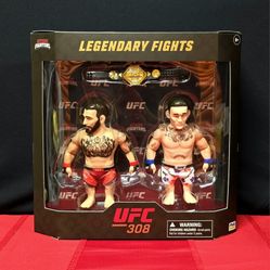 🤼‍♂️UFC 308 Octagon Fighters "Legendary Fights" two-pack action figure set featuring Max Holloway and Ilia Topuria. 