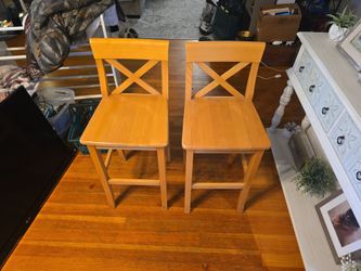 Solid wood x back chairs made in Italy
